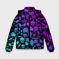 Зимняя куртка для мальчика UNDERTALE NEON PATTERN УЗОР