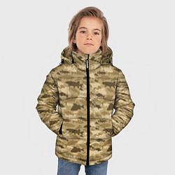 Куртка зимняя для мальчика Рыбы камуфляж, цвет: 3D-светло-серый — фото 2