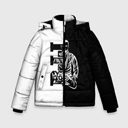 Куртка зимняя для мальчика BJJ, цвет: 3D-светло-серый