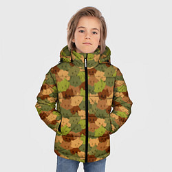 Куртка зимняя для мальчика Головы Котиков камуфляж, цвет: 3D-светло-серый — фото 2