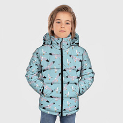 Куртка зимняя для мальчика Чайки паттерн, цвет: 3D-светло-серый — фото 2