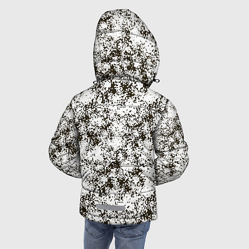 Зимняя куртка для мальчика Зимний Камуфляж цифра / 3D-Светло-серый – фото 4