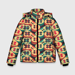 Куртка зимняя для мальчика Gamepads, цвет: 3D-черный