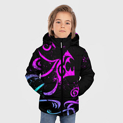 Куртка зимняя для мальчика НЕОНОВЫЙ ДРАКЕН DRAKEN TATTOO, цвет: 3D-красный — фото 2