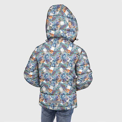Зимняя куртка для мальчика 100 Франков банкноты / 3D-Черный – фото 4