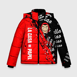 Куртка зимняя для мальчика La Casa de Papel bum bum ciao, цвет: 3D-красный