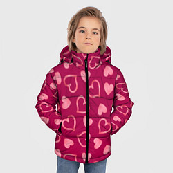 Куртка зимняя для мальчика Паттерн сердечки, цвет: 3D-светло-серый — фото 2