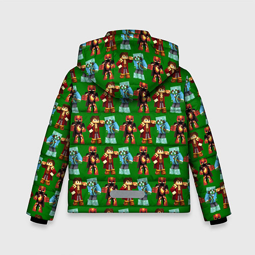 Зимняя куртка для мальчика Minecraft heros pattern / 3D-Светло-серый – фото 2