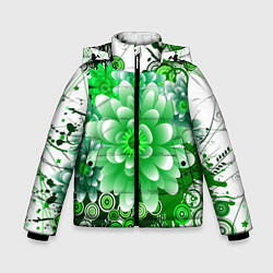Зимняя куртка для мальчика Яркая пышная летняя зелень