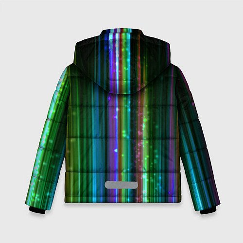 Зимняя куртка для мальчика Свет неоновой радуги / 3D-Светло-серый – фото 2