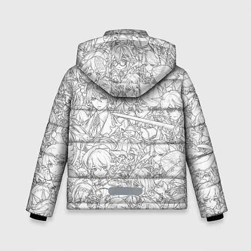 Зимняя куртка для мальчика ПЕРСОНАЖИ МАНГА ГЕНШИН ИМПАКТ / 3D-Светло-серый – фото 2