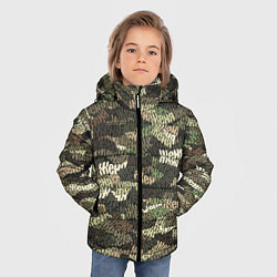 Куртка зимняя для мальчика Именной камуфляж Женя, цвет: 3D-светло-серый — фото 2
