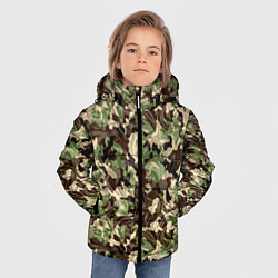 Куртка зимняя для мальчика Мятый Камуфляж, цвет: 3D-черный — фото 2