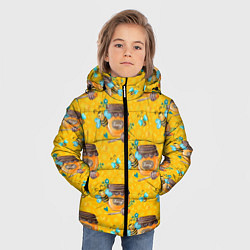 Куртка зимняя для мальчика Мед и пчелы, цвет: 3D-красный — фото 2