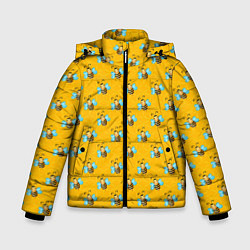 Зимняя куртка для мальчика Пчелы паттерн