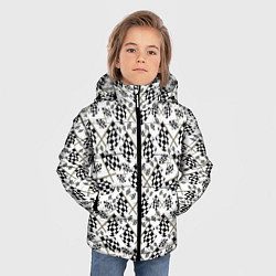 Куртка зимняя для мальчика Флажки для Автогонок, цвет: 3D-светло-серый — фото 2