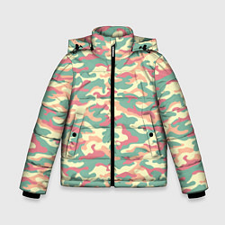 Зимняя куртка для мальчика Камуфляж в пастельных цветах
