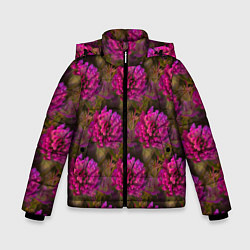 Зимняя куртка для мальчика Полевые цветы паттерн
