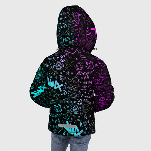 Зимняя куртка для мальчика League Of Legends - Arcane неон логотипы / 3D-Черный – фото 4