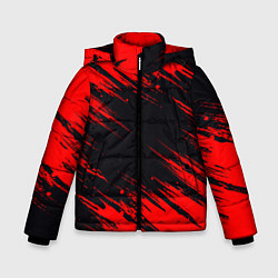 Зимняя куртка для мальчика Красная краска брызги