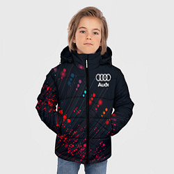 Куртка зимняя для мальчика Audi капли красок, цвет: 3D-красный — фото 2