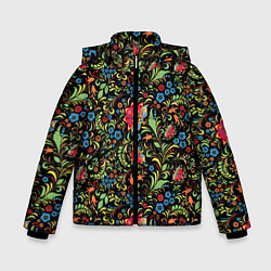 Зимняя куртка для мальчика Цветочный Узор хохлома