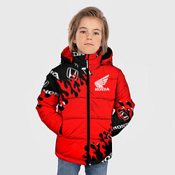 Куртка зимняя для мальчика Honda нарисованный огонь, цвет: 3D-черный — фото 2