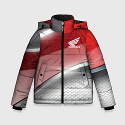 Куртка зимняя для мальчика Honda Текстура, цвет: 3D-красный