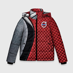 Куртка зимняя для мальчика Volvo Logo Texture, цвет: 3D-черный