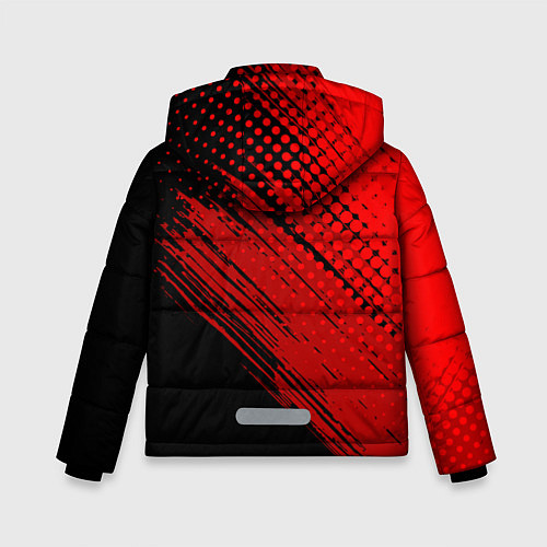 Зимняя куртка для мальчика Honda - Red texture / 3D-Светло-серый – фото 2