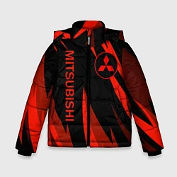 Куртка зимняя для мальчика Mitsubishi Авто для души, цвет: 3D-черный