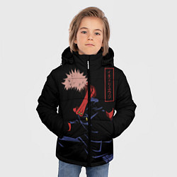 Куртка зимняя для мальчика Юдзи art, цвет: 3D-черный — фото 2