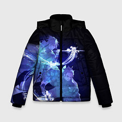 Куртка зимняя для мальчика ГИЮ ТОМИОКА И ТАНДЖИРО ДЫХАНИЕ ВОДЫ, цвет: 3D-светло-серый