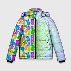 Куртка зимняя для мальчика Желейные мишки, цвет: 3D-красный