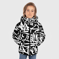 Куртка зимняя для мальчика КРУТОЕ ГРАФФИТИ Я РЭПЕР, цвет: 3D-черный — фото 2