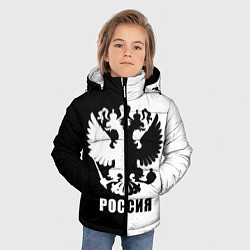 Куртка зимняя для мальчика РОССИЯ чёрно-белое, цвет: 3D-черный — фото 2