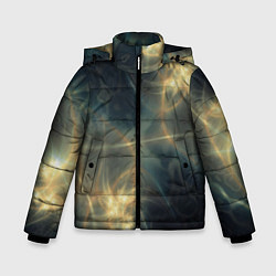 Куртка зимняя для мальчика Абстрактное свечение, цвет: 3D-черный