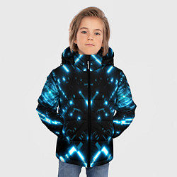 Куртка зимняя для мальчика Силуэт электронных систем, цвет: 3D-черный — фото 2