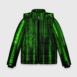 Куртка зимняя для мальчика Бегущий по коду, цвет: 3D-светло-серый