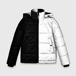 Куртка зимняя для мальчика Black and white чб, цвет: 3D-черный