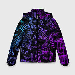 Куртка зимняя для мальчика STI NEON PATTERN, цвет: 3D-черный