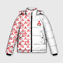 Куртка зимняя для мальчика Mitsubishi Mini logo Half pattern, цвет: 3D-светло-серый