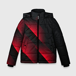 Куртка зимняя для мальчика Red Fade 3D Красный градиент, цвет: 3D-красный