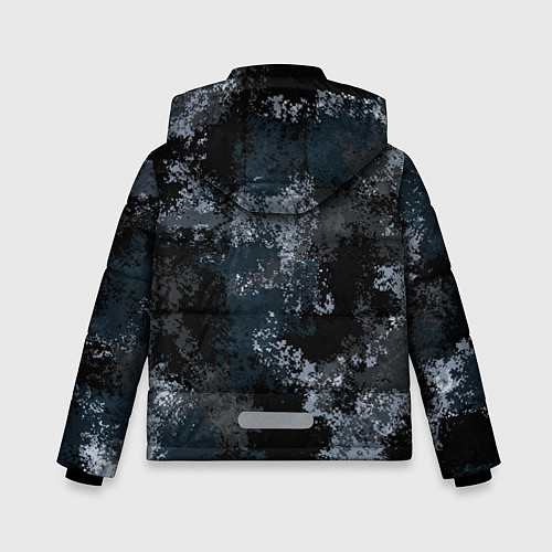 Зимняя куртка для мальчика Камуфляж ночной Ниндзя / 3D-Светло-серый – фото 2