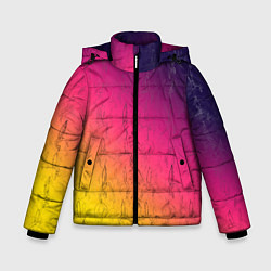 Куртка зимняя для мальчика Паттерн с воздушной гимнастикой, цвет: 3D-светло-серый