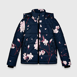 Зимняя куртка для мальчика Веточки с цветами