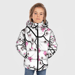 Куртка зимняя для мальчика Цветущий шиповник, цвет: 3D-черный — фото 2