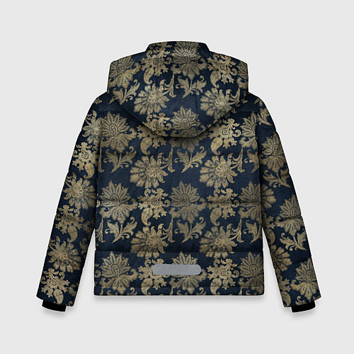 Зимняя куртка для мальчика Классические узоры цветы / 3D-Светло-серый – фото 2
