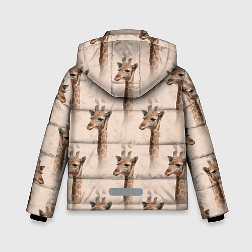 Зимняя куртка для мальчика Голова жирафа паттерн / 3D-Светло-серый – фото 2