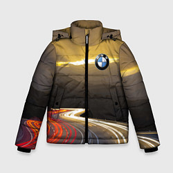 Куртка зимняя для мальчика BMW Night route, цвет: 3D-черный